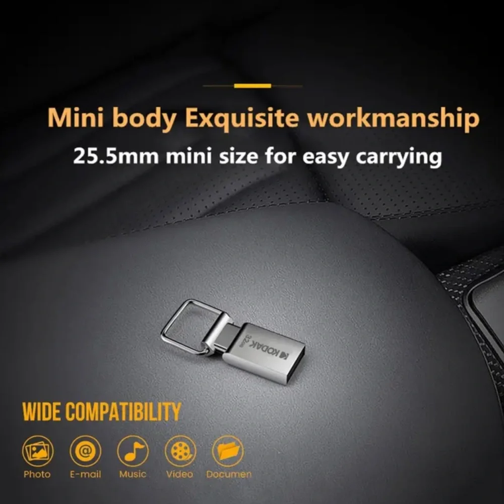 KODAK K112 Super Mini Metal USB Flash Drive 64GB USB2.0 Pendrive Memory Stick